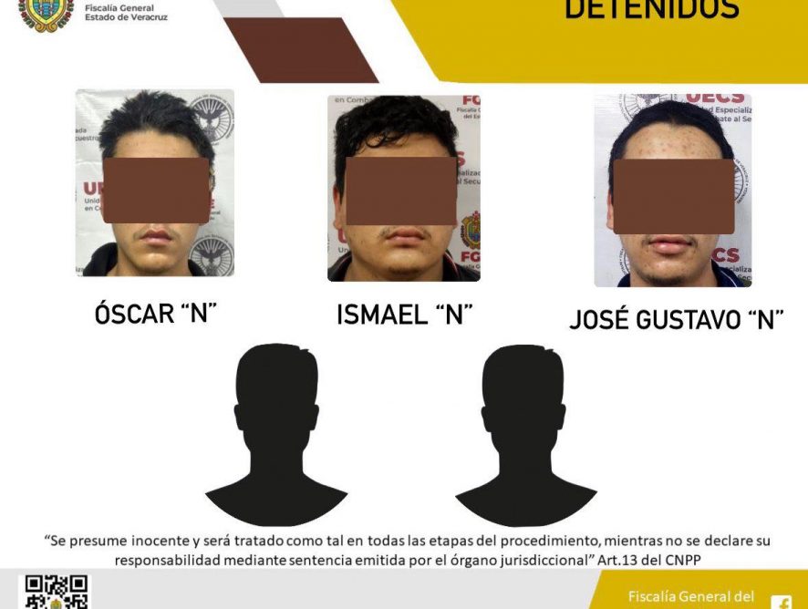 FGE INFORMA DETENCIÓN DE CINCO PRESUNTOS SECUESTRADORES EN COATEPEC