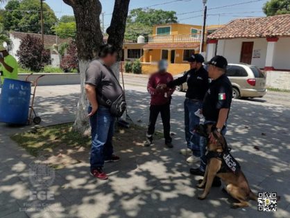 UECS realiza recorridos junto a binomio canino “Ceus”