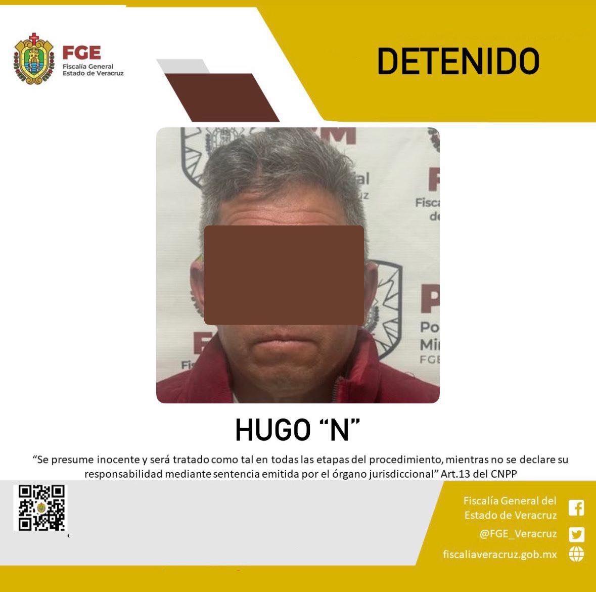 DETENIDO COMO PROBABLE RESPONSABLE DEL DELITO CONTRA LAS INSTITUCIONES DE SEGURIDAD PÚBLICA.