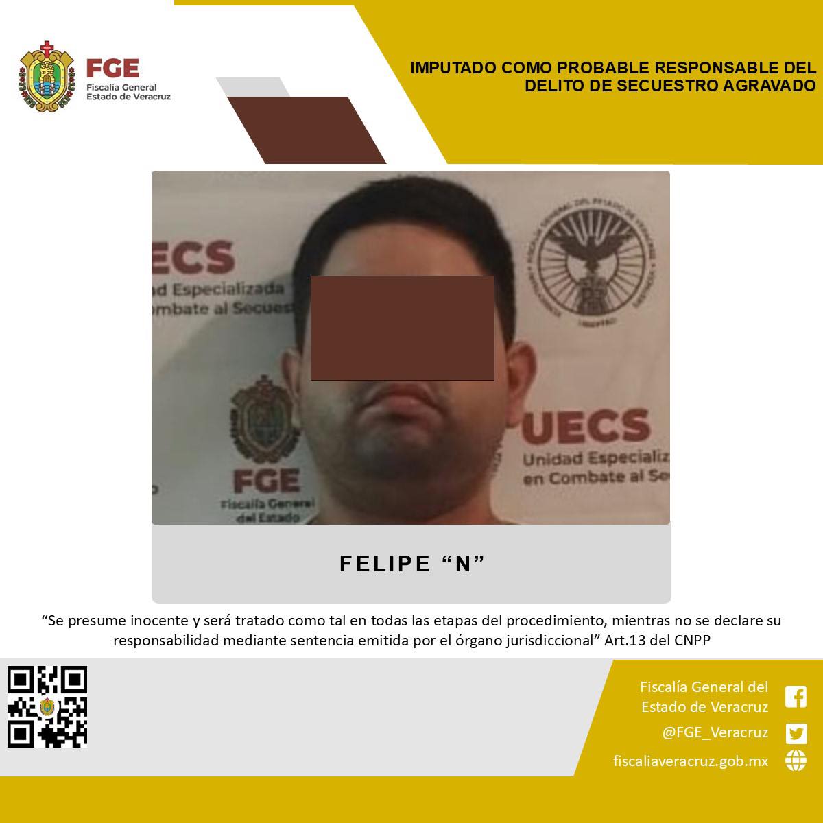 PRISIÓN PREVENTIVA JUSTIFICADA COMO PROBABLE RESPONSABLE DEL DELITO DE SECUESTRO AGRAVADO EN POZA RICA