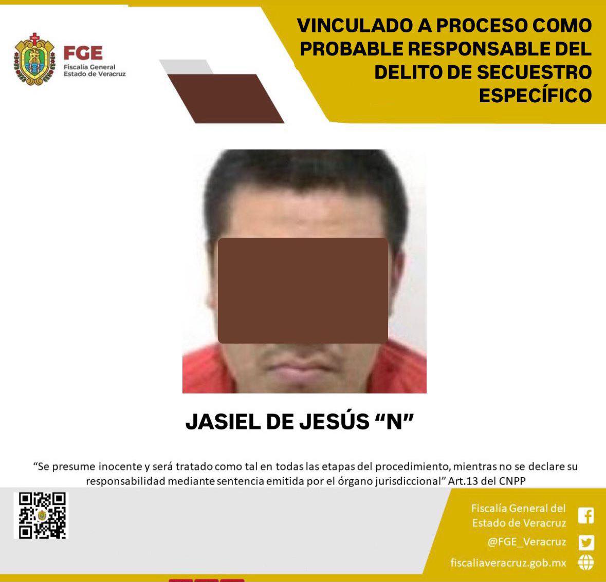 VINCULADO A PROCESO COMO PROBABLE RESPONSABLE DEL DELITO DE SECUESTRO ESPECÍFICO