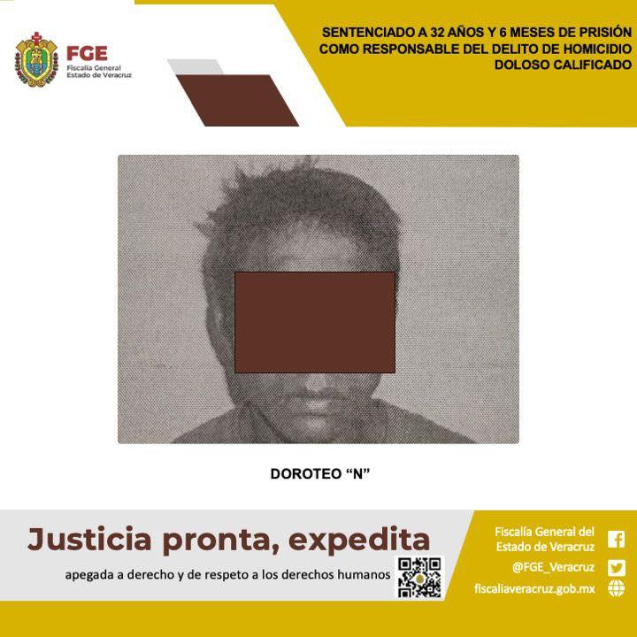 SENTENCIADO A 32 AÑOS Y 6 MESES DE PRISIÓN COMO RESPONSABLE DEL DELITO DE HOMICIDIO DOLOSO CALIFICADO