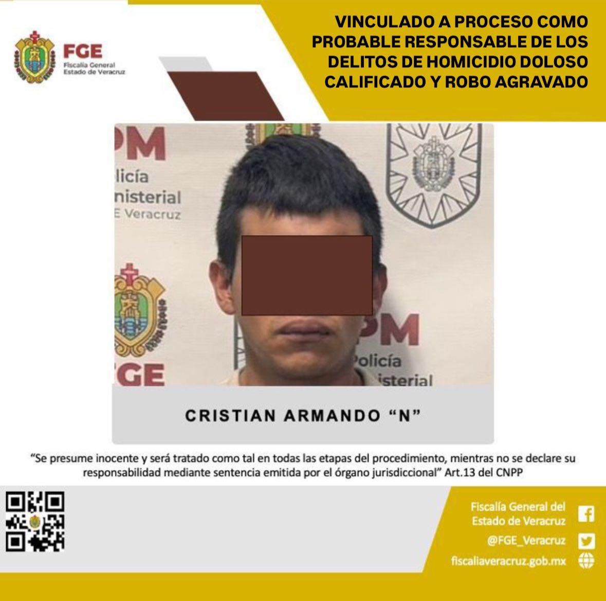 VINCULADO A PROCESO COMO PROBABLE RESPONSABLE DE HOMICIDIO DOLOSO EN AGRAVIO DE TRABAJADOR DEL PODER JUDICIAL