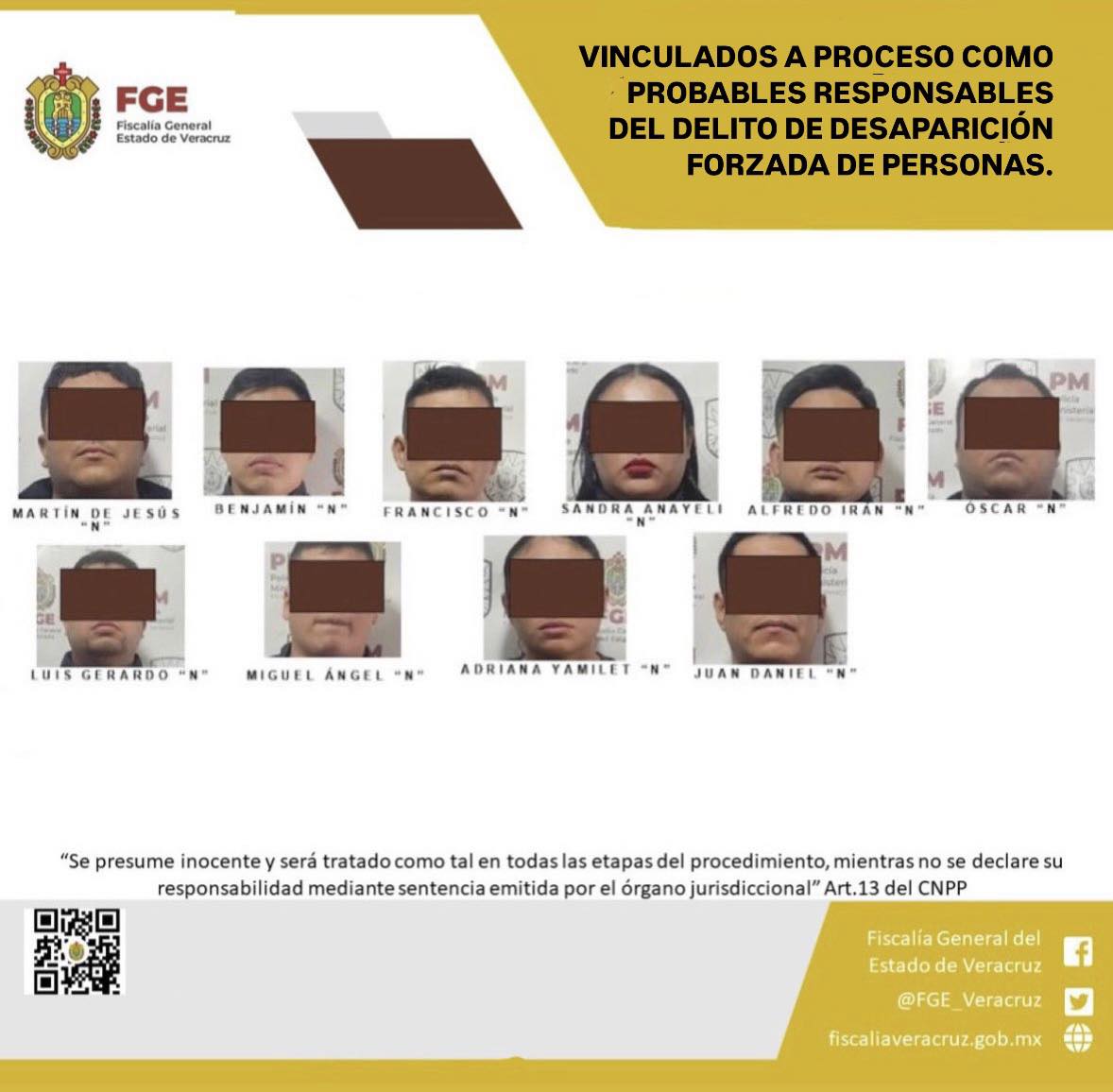 VINCULADOS A PROCESO POLICÍAS ESTATALES COMO PROBABLES RESPONSABLES DEL DELITO DE DESAPARICIÓN FORZADA DE PERSONAS.