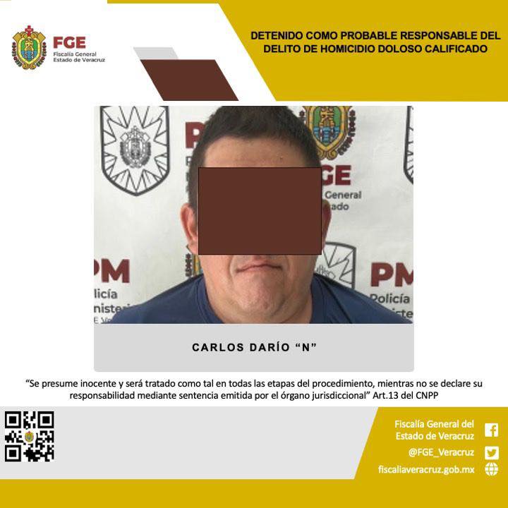 DETENIDO COMO PROBABLE RESPONSABLE DEL DELITO DE HOMICIDIO DOLOSO CALIFICADO