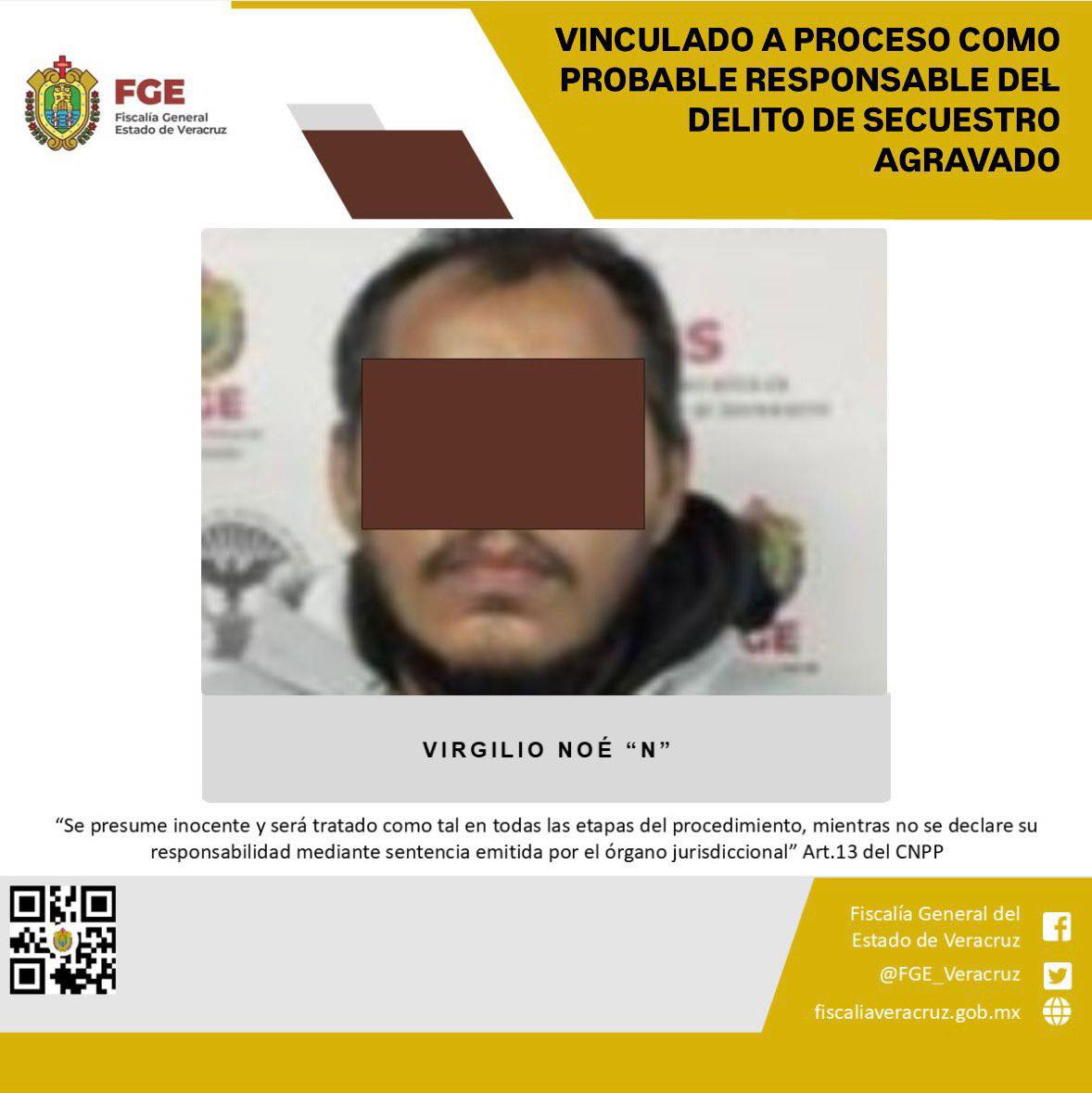 VINCULADO A PROCESO COMO PROBABLE RESPONSABLE DEL DELITO DE SECUESTRO AGRAVADO