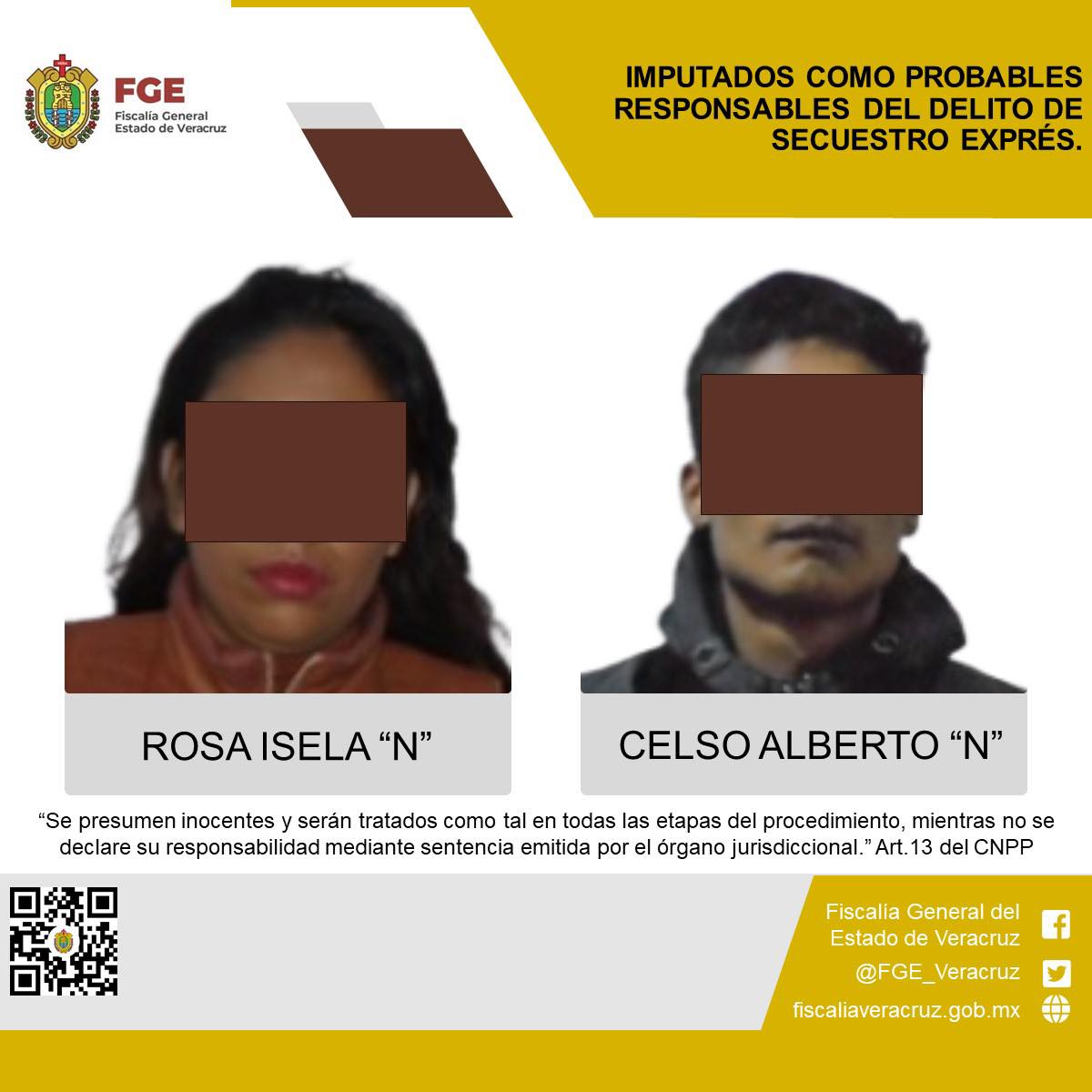 PRISIÓN PREVENTIVA CONTRA PROBABLES RESPONSABLES DEL DELITO DE SECUESTRO EXPRÉS EN XALAPA