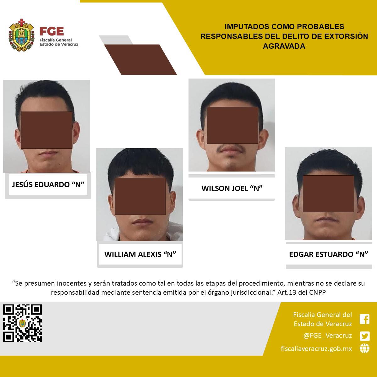 PRISIÓN PREVENTIVA COMO PROBABLES RESPONSABLES DEL DELITO DE EXTORSIÓN AGRAVADA.