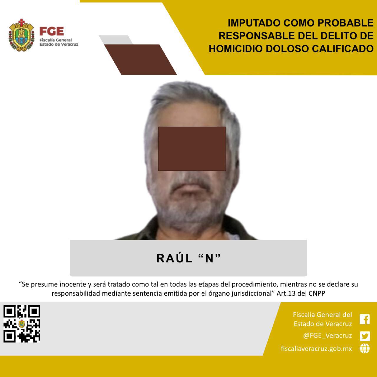 PRISIÓN PREVENTIVA A PRESUNTO RESPONSABLE DE HOMICIDIO EN PAPANTLA.