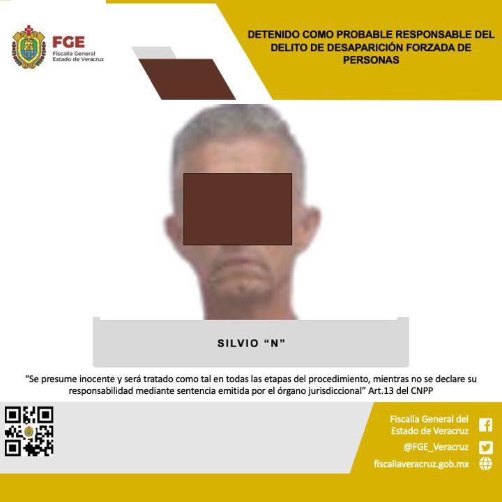 DETENIDO COMO PROBABLE RESPONSABLE DEL DELITO DE DESAPARICIÓN FORZADA DE PERSONAS