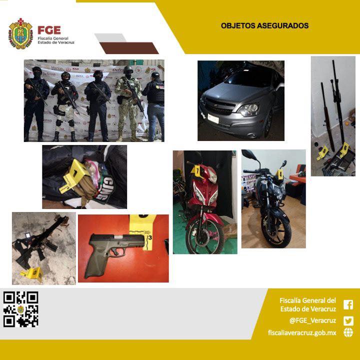 EN OPERATIVO DE CATEO CON FUERZAS FEDERALES EN ALVARADO SE ASEGURARON VEHÍCULOS Y ARMAS DE FUEGO