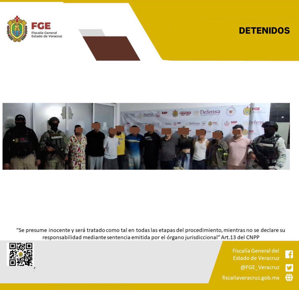 DETENIDOS EN OPERATIVOS CONJUNTOS CON FUERZAS FEDERALES EN VERACRUZ