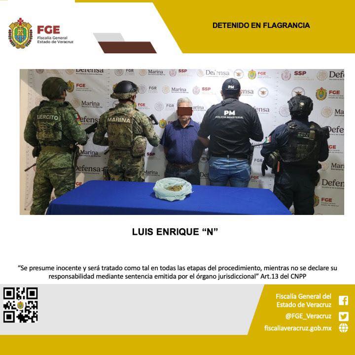 DETENIDO EN FLAGRANCIA EN OPERATIVO CONJUNTO CON FUERZAS FEDERALES EN COATZACOALCOS