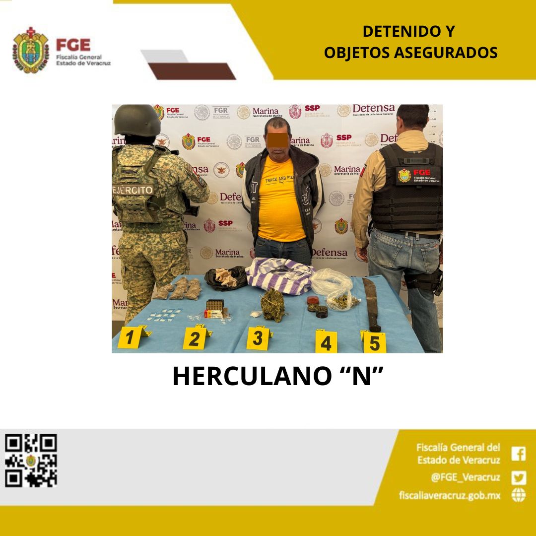 UNA PERSONA DETENIDA Y OBJETOS ASEGURADOS EN OPERATIVO DE CATEO CON FUERZAS FEDERALES EN ALTOTONGA