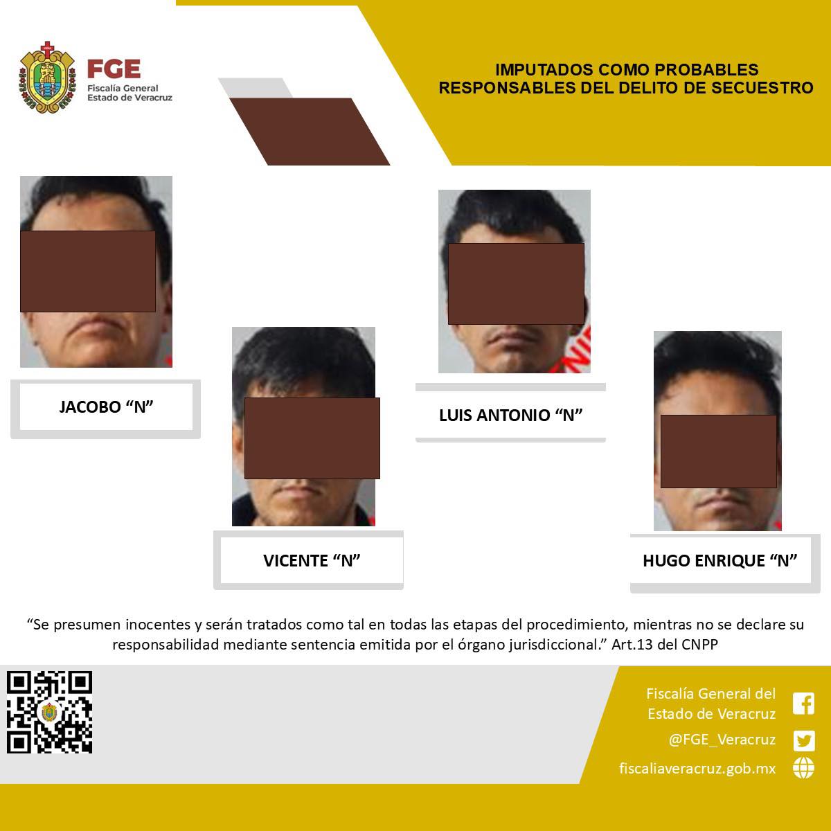 PRISIÓN PREVENTIVA COMO PROBABLES RESPONSABLES DEL DELITO DE SECUESTRO