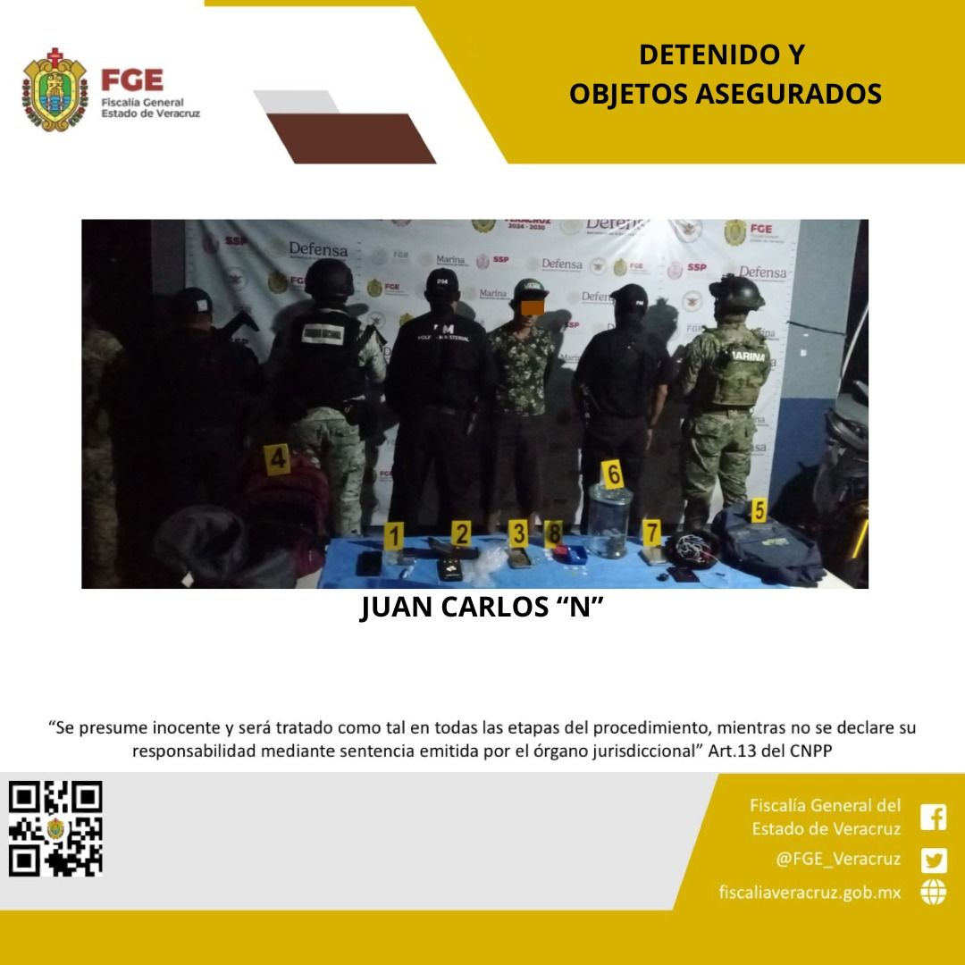 DETENIDO Y OBJETOS ASEGURADOS EN OPERATIVO DE CATEO CON FUERZAS FEDERALES Y ESTATALES EN COSOLEACAQUE