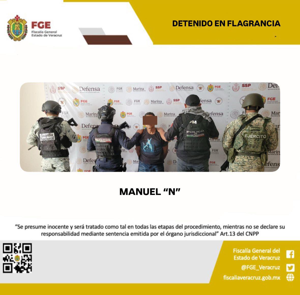 UNA PERSONA DETENIDA Y ENERVANTES ASEGURADOS EN OPERATIVO DE CATEO CON FUERZAS FEDERALES Y ESTATALES EN COATZACOALCOS