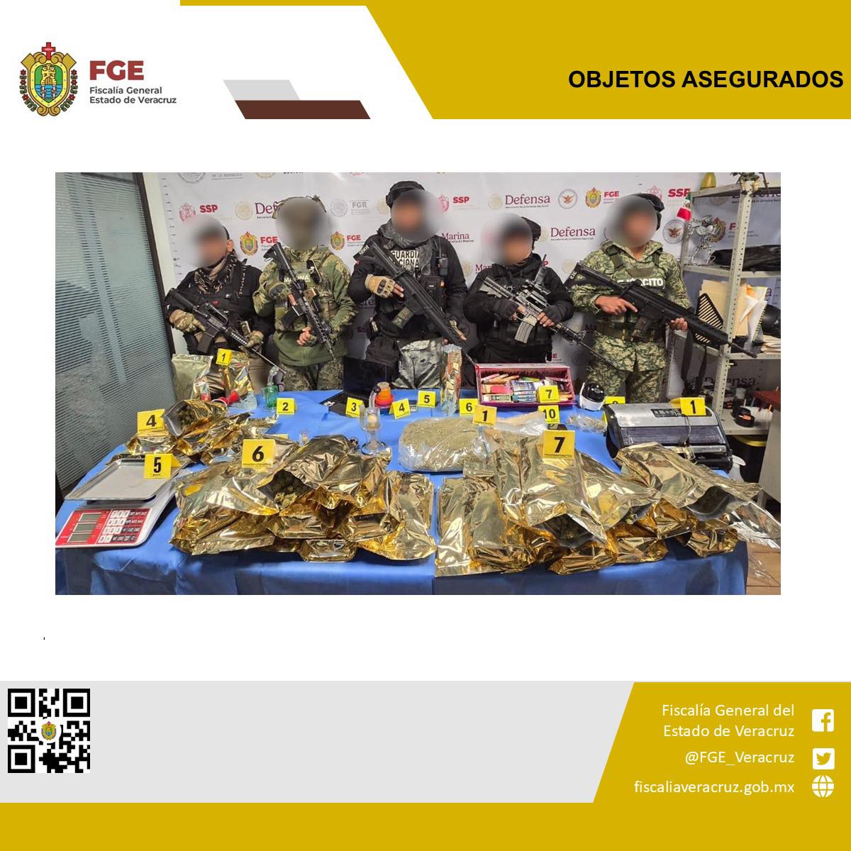 OBJETOS ASEGURADOS EN OPERATIVO DE CATEO CON FUERZAS FEDERALES Y ESTATALES EN ORIZABA