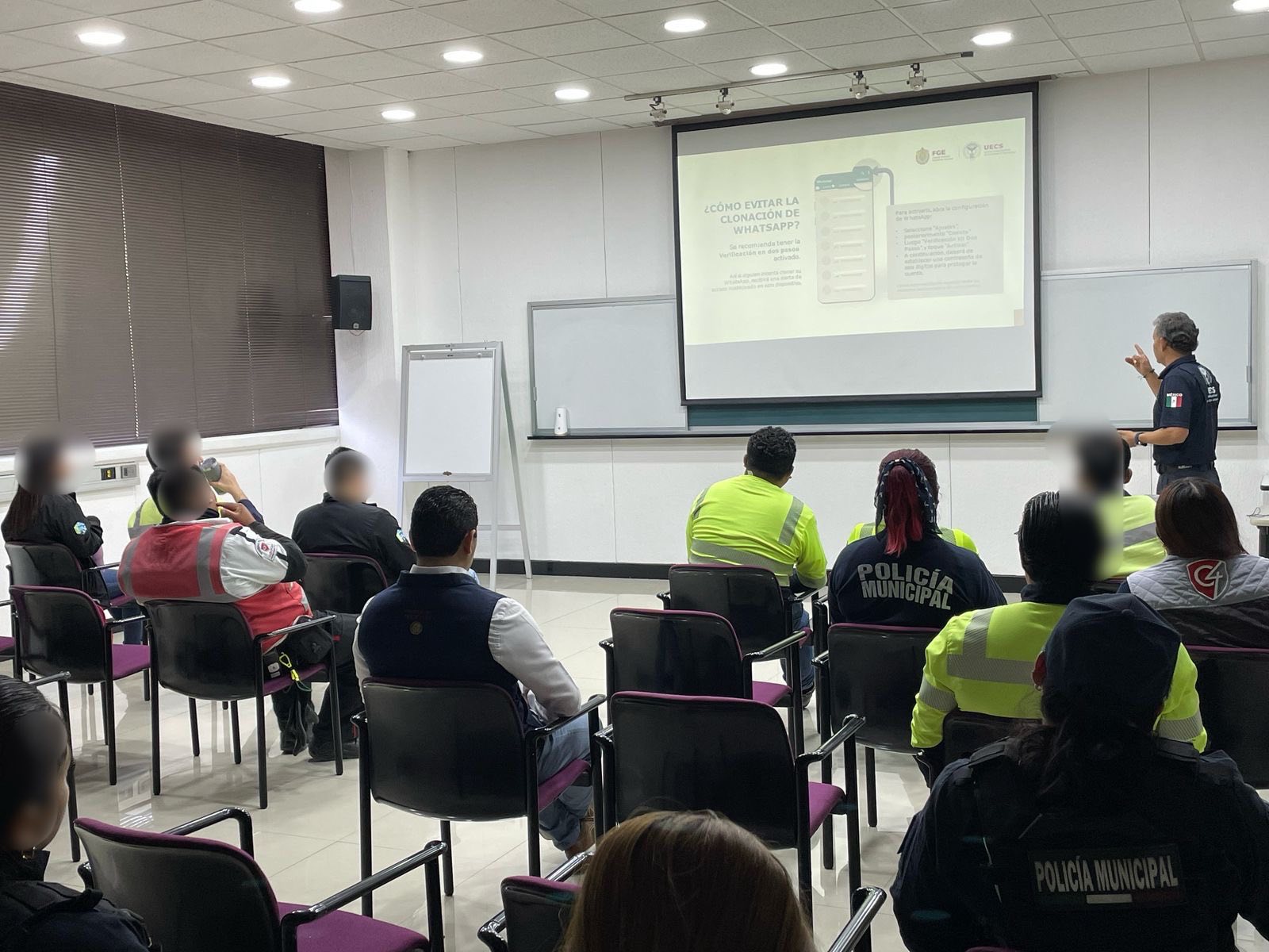Imparte UECS plática preventiva relacionada a los delitos de secuestro y engaño telefónico