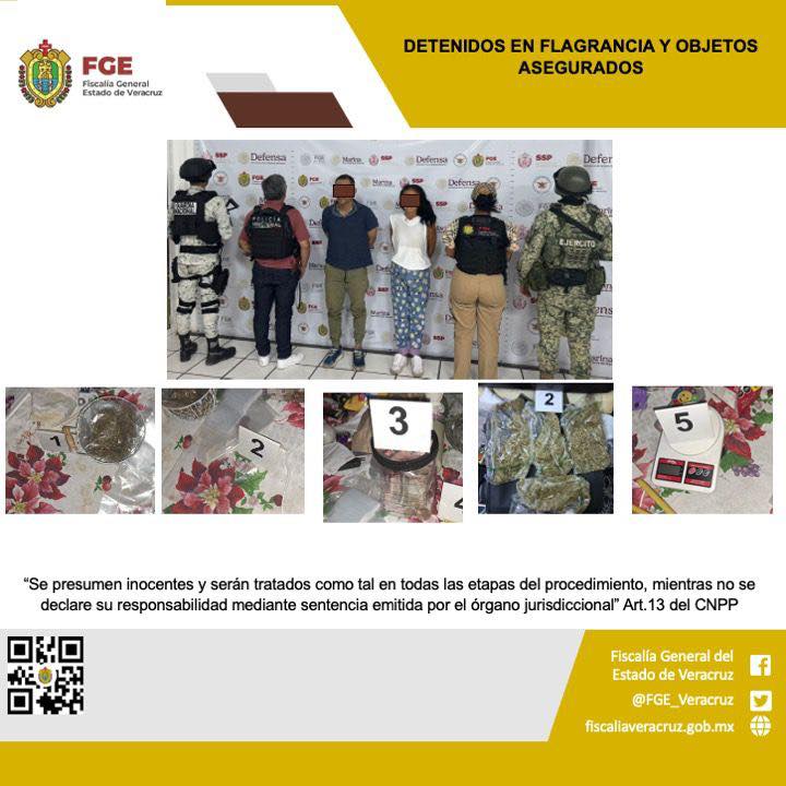 DOS PERSONAS DETENIDAS Y OBJETOS ASEGURADOS EN OPERATIVO DE CATEO CON FUERZAS FEDERALES EN VERACRUZ