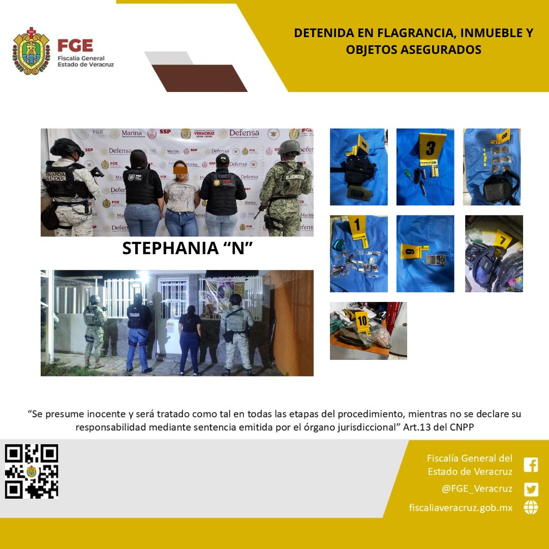 UNA PERSONA DETENIDA, INMUEBLE Y OBJETOS ASEGURADOS EN OPERATIVO DE CATEO CON FUERZAS FEDERALES EN VERACRUZ.