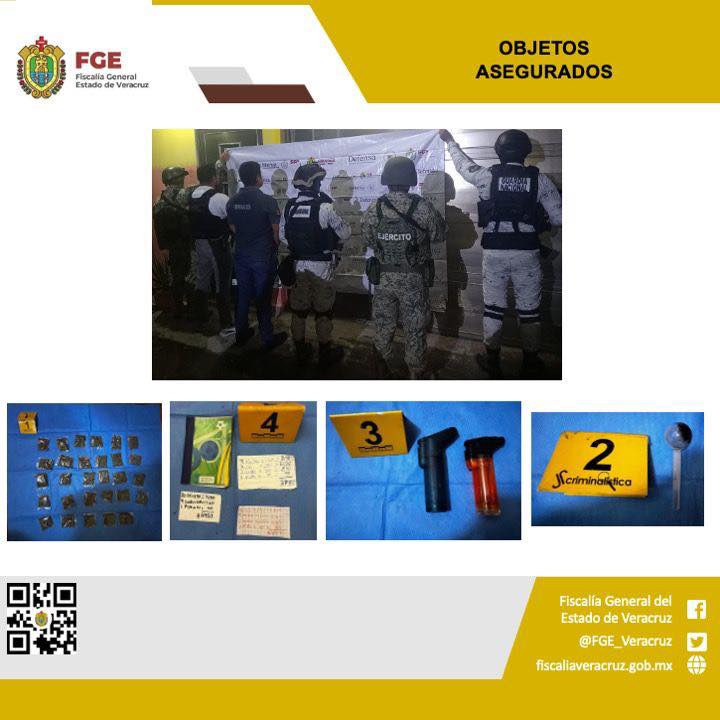 OBJETOS ASEGURADOS EN OPERATIVO DE CATEO CON FUERZAS FEDERALES EN VERACRUZ