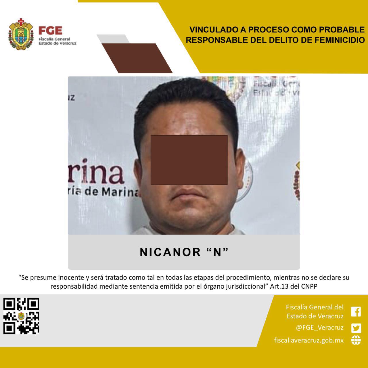 PRISIÓN PREVENTIVA CONTRA PROBABLE RESPONSABLE DEL DELITO DE FEMINICIDIO EN PAPANTLA