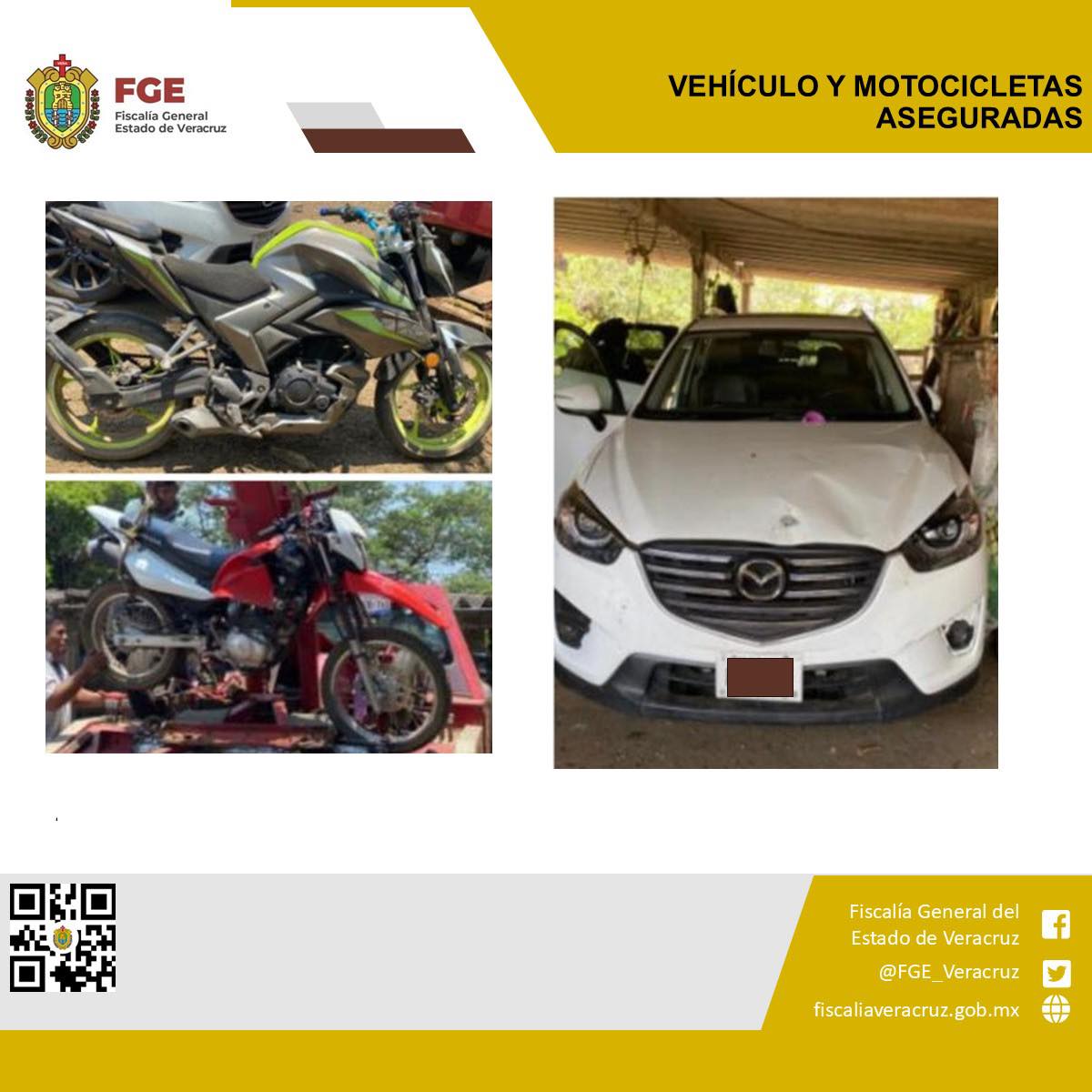 VEHÍCULOS ASEGURADOS EN LA ZONA DE LERDO DE TEJADA Y ÁNGEL R. CABADA.