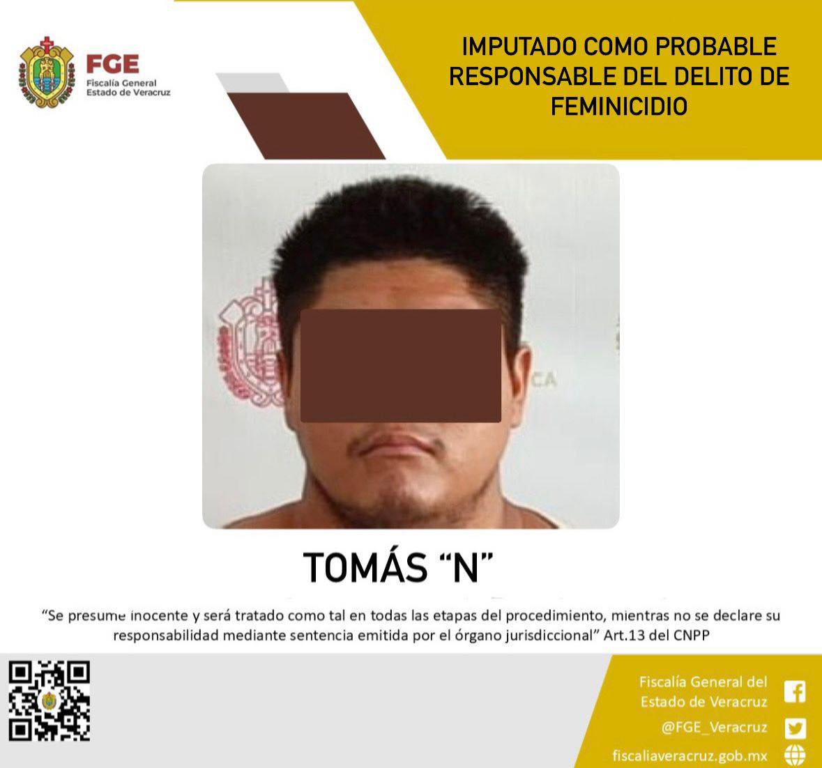 PRISIÓN PREVENTIVA CONTRA PROBABLE RESPONSABLE DEL DELITO DE FEMINICIDIO EN SANTIAGO TUXTLA