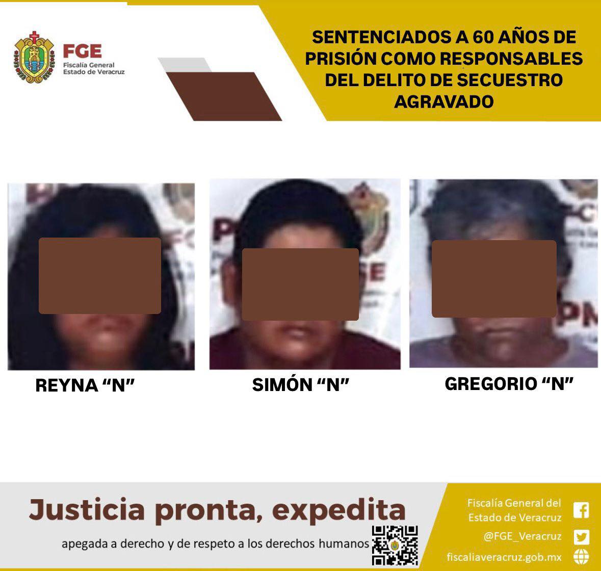 SENTENCIADOS A 60 AÑOS DE PRISIÓN COMO RESPONSABLES DEL DELITO DE SECUESTRO AGRAVADO