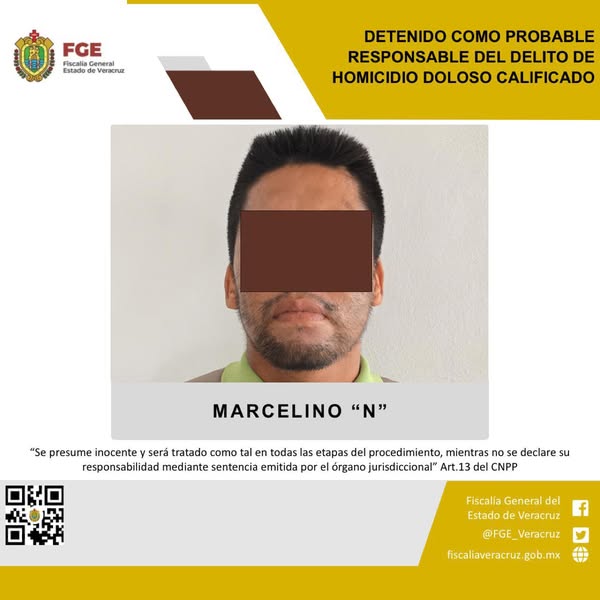 DETENIDO COMO PROBABLE RESPONSABLE DEL DELITO DE HOMICIDIO DOLOSO CALIFICADO
