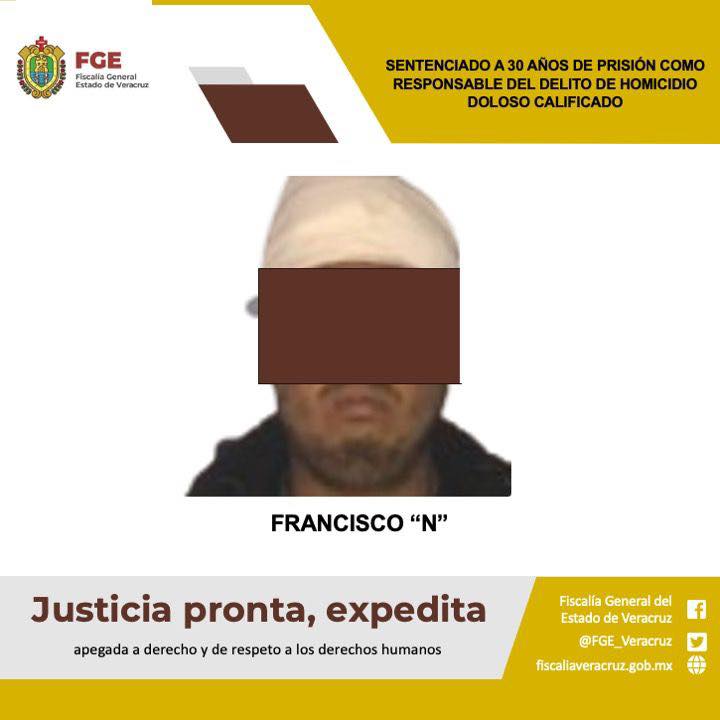 SENTENCIADO A 30 AÑOS DE PRISIÓN COMO RESPONSABLE DEL DELITO DE HOMICIDIO DOLOSO CALIFICADO