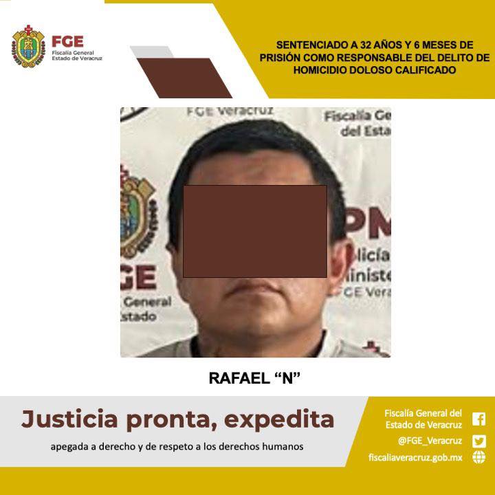 SENTENCIADO A 32 AÑOS Y 6 MESES DE PRISIÓN COMO RESPONSABLE DEL DELITO DE HOMICIDIO DOLOSO CALIFICADO
