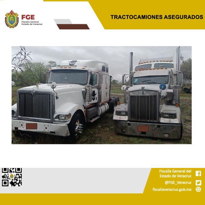 TRACTOCAMIONES ASEGURADOS EN OPERATIVO DE CATEO CON FUERZAS FEDERALES Y ESTATALES EN PÁNUCO