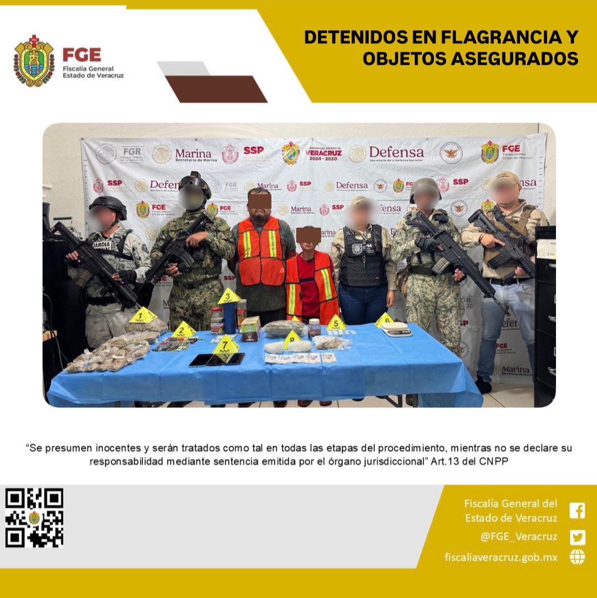 DOS PERSONAS DETENIDAS Y OBJETOS ASEGURADOS EN OPERATIVO DE CATEO CON FUERZAS FEDERALES EN IXHUATLÁN DEL CAFÉ