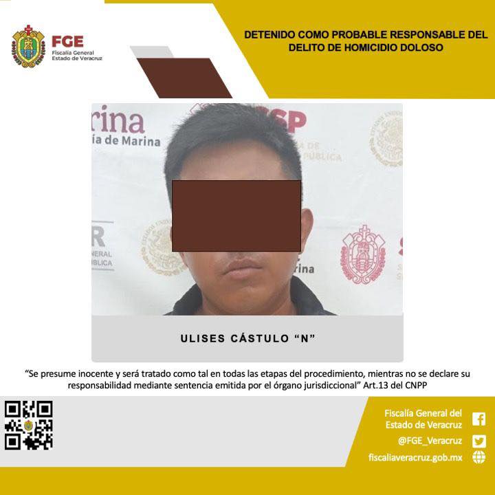 DETENIDO COMO PROBABLE RESPONSABLE DEL DELITO DE HOMICIDIO DOLOSO EN TOMATLÁN