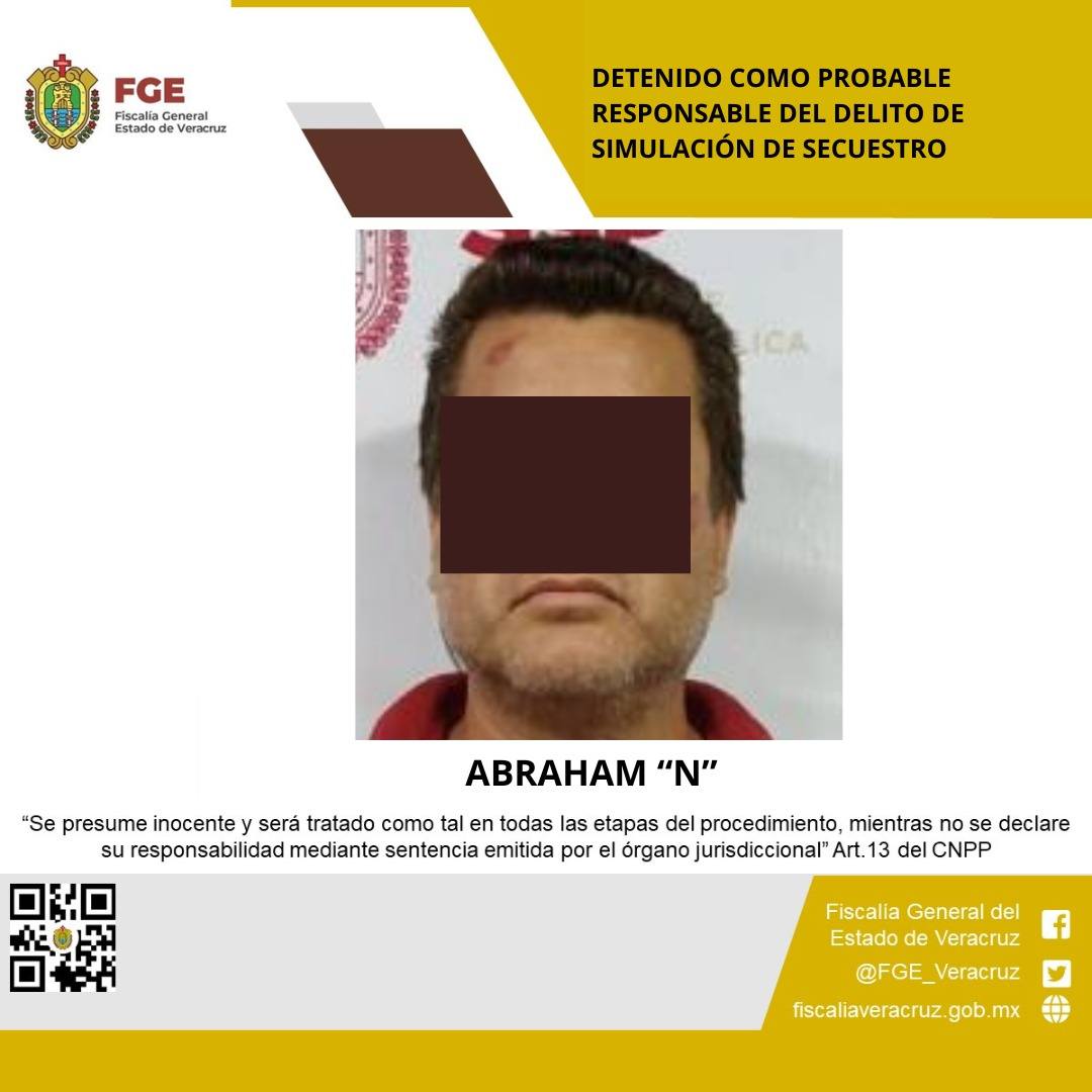 Detenido como probable responsable del delito de simulación de secuestro