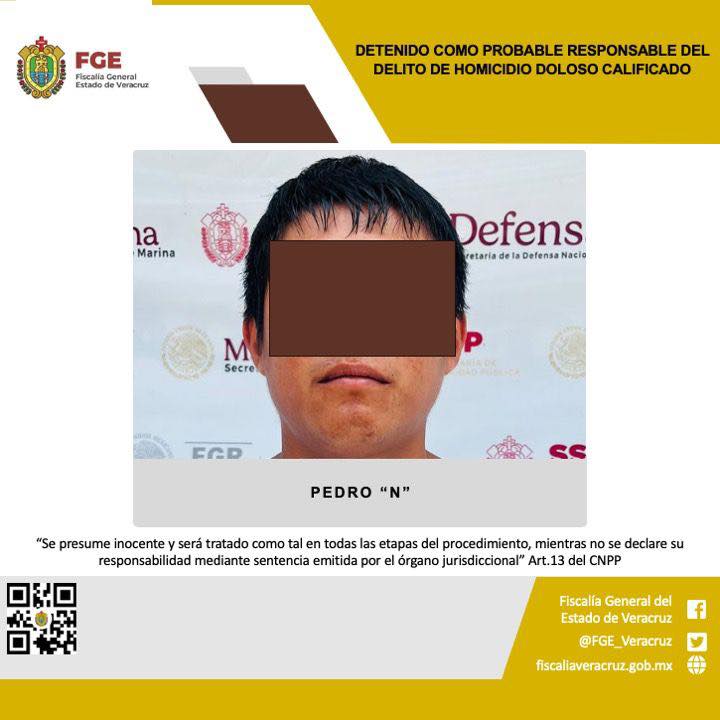 DETENIDO COMO PROBABLE RESPONSABLE DEL DELITO DE HOMICIDIO DOLOSO CALIFICADO
