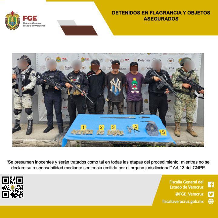 TRES PERSONAS DETENIDAS Y OBJETOS ASEGURADOS EN OPERATIVO DE CATEO CON FUERZAS FEDERALES Y ESTATALES EN XALAPA