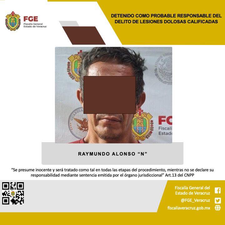 DETENIDO COMO PROBABLE RESPONSABLE DEL DELITO DE LESIONES DOLOSAS CALIFICADAS