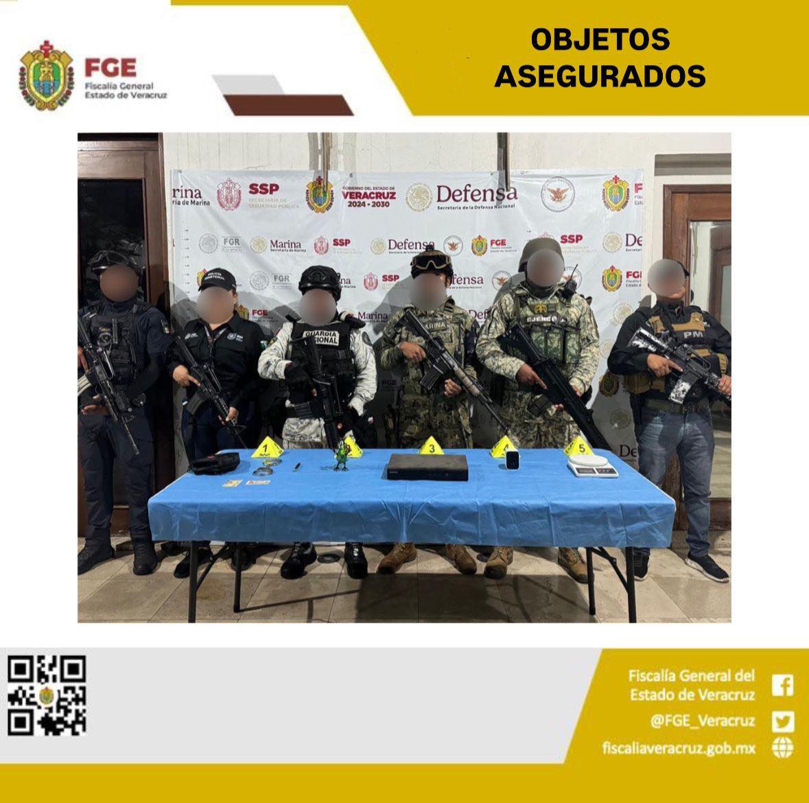 OBJETOS ASEGURADOS EN OPERATIVO DE CATEO CON FUERZAS FEDERALES Y ESTATALES EN CÓRDOBA