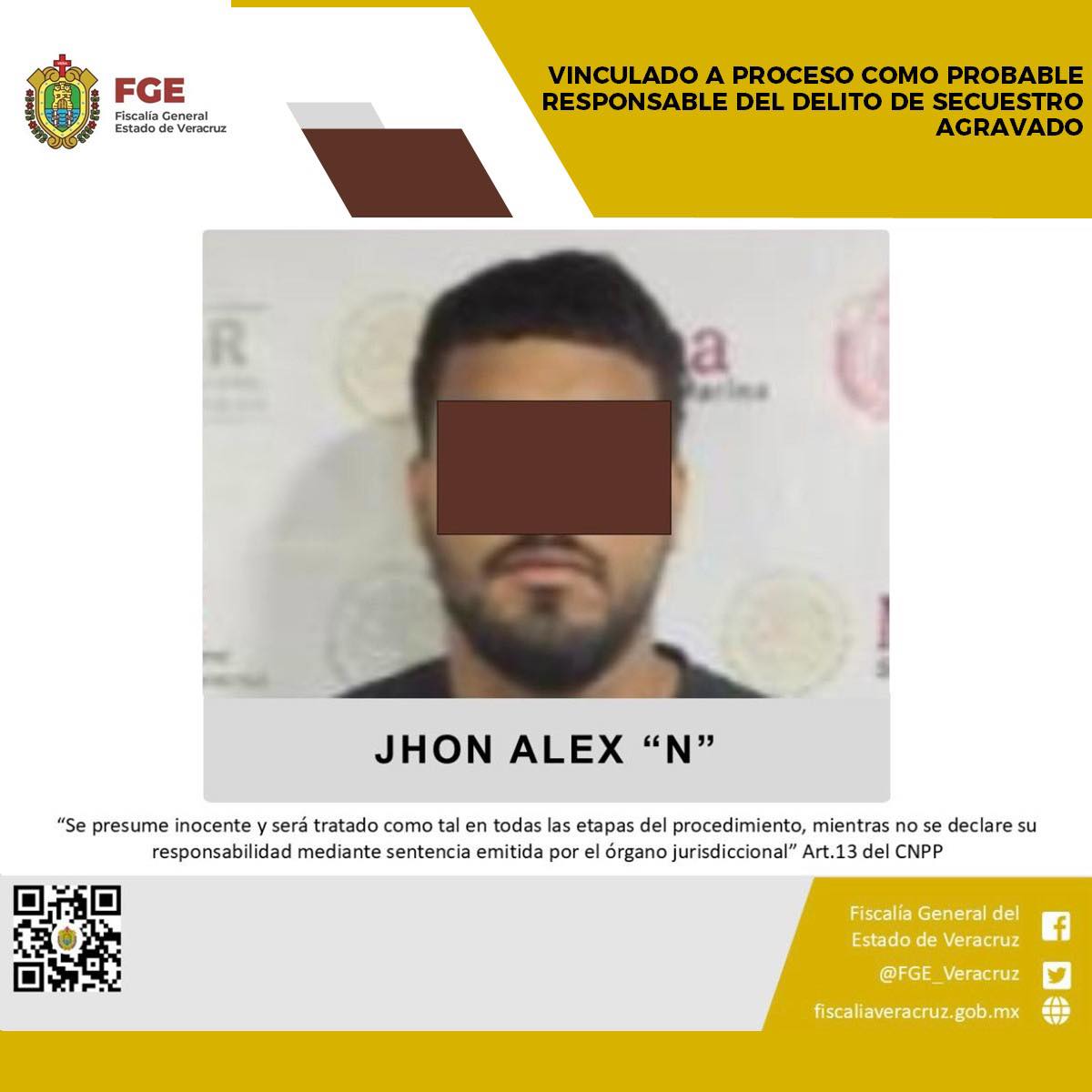 VINCULADO A PROCESO COMO PROBABLE RESPONSABLE DEL DELITO DE SECUESTRO AGRAVADO