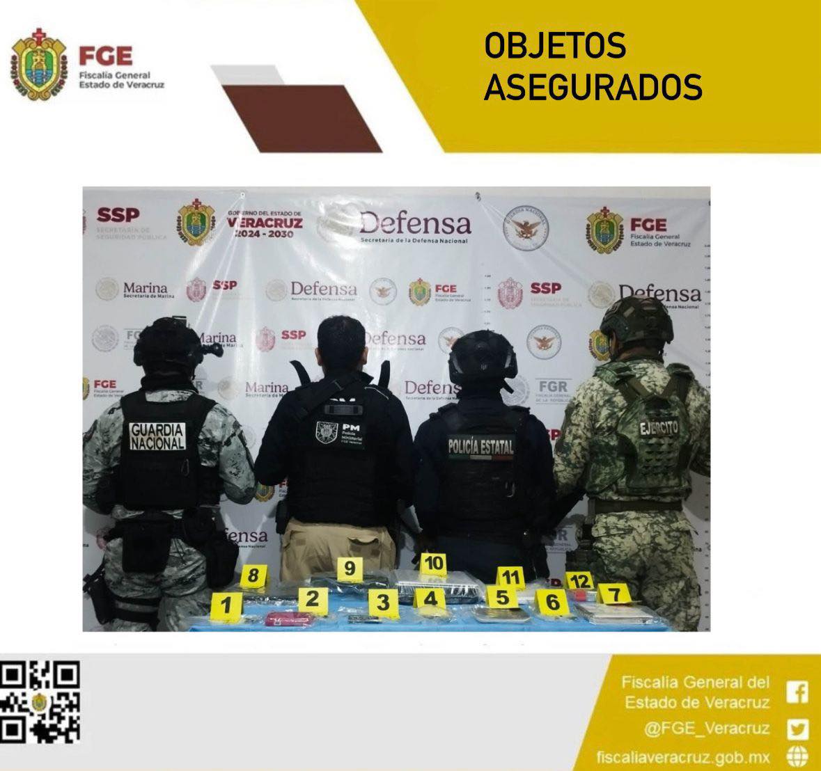 OBJETOS ASEGURADOS EN OPERATIVO DE CATEO CON FUERZAS FEDERALES Y ESTATALES EN TANTOYUCA