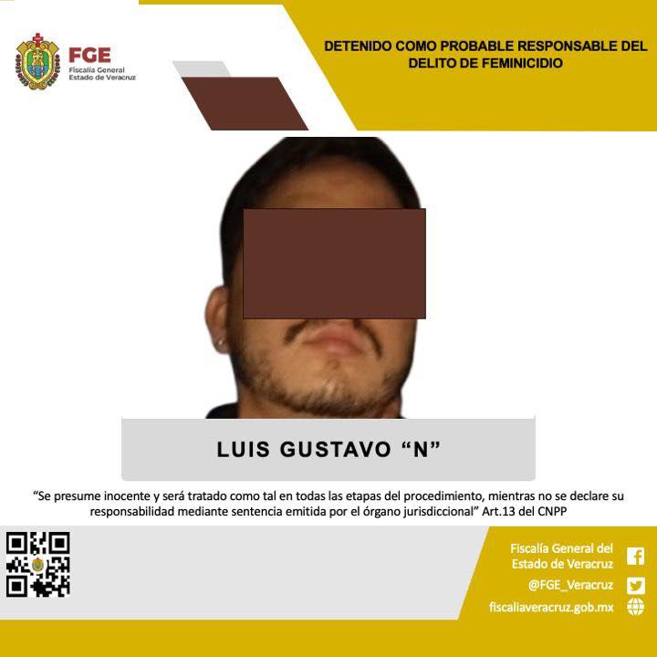 DETENIDO COMO PROBABLE RESPONSABLE DEL DELITO DE FEMINICIDIO EN VERACRUZ