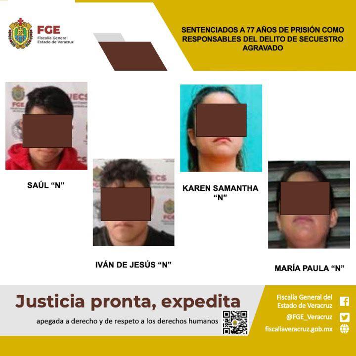 SENTENCIADOS A 77 AÑOS DE PRISIÓN COMO RESPONSABLES DEL DELITO DE SECUESTRO AGRAVADO