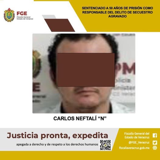 SENTENCIADO A 50 AÑOS DE PRISIÓN COMO RESPONSABLE DEL DELITO DE SECUESTRO AGRAVADO