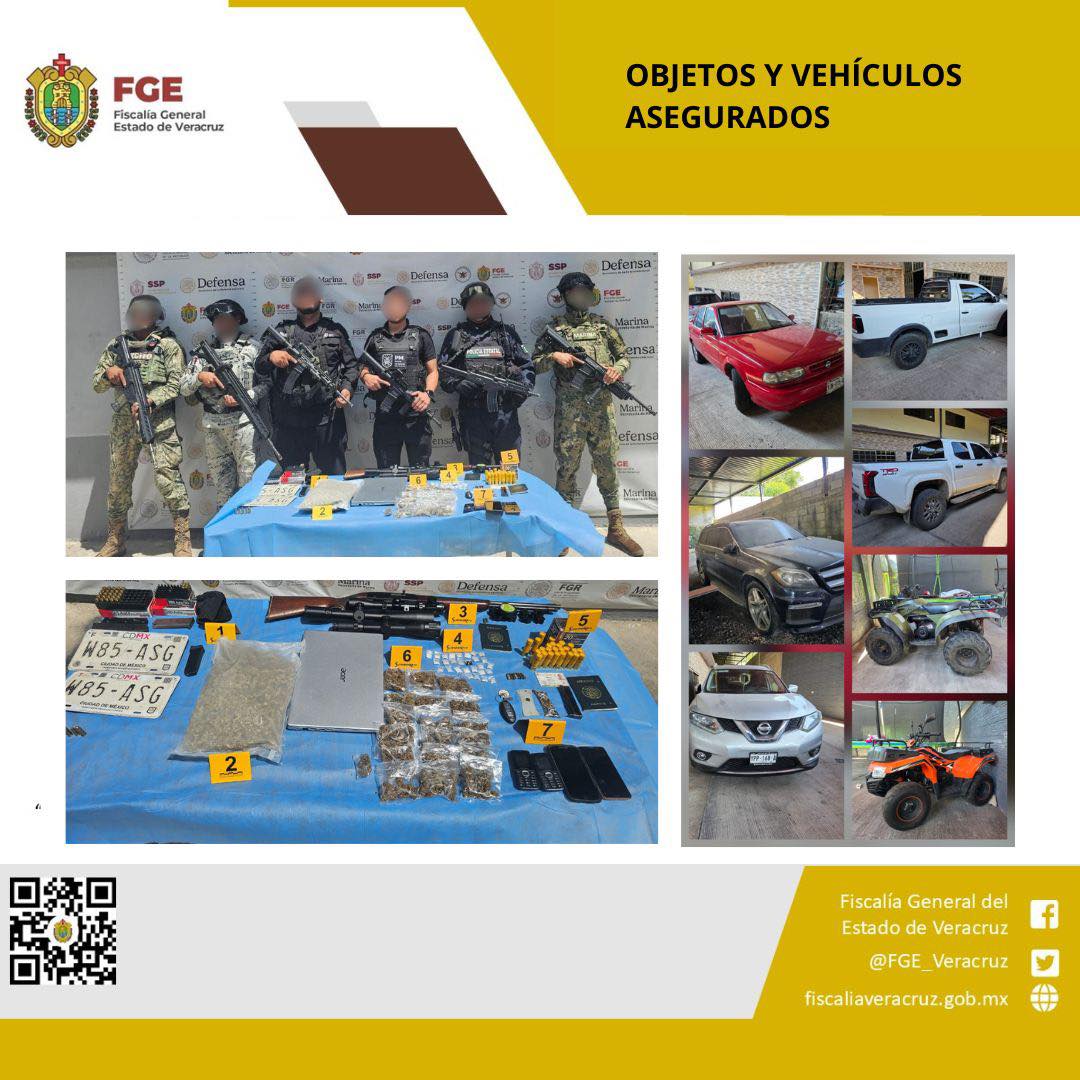 OBJETOS Y VEHÍCULOS ASEGURADOS EN OPERATIVO DE CATEO CON FUERZAS FEDERALES Y ESTATALES EN ACTOPAN