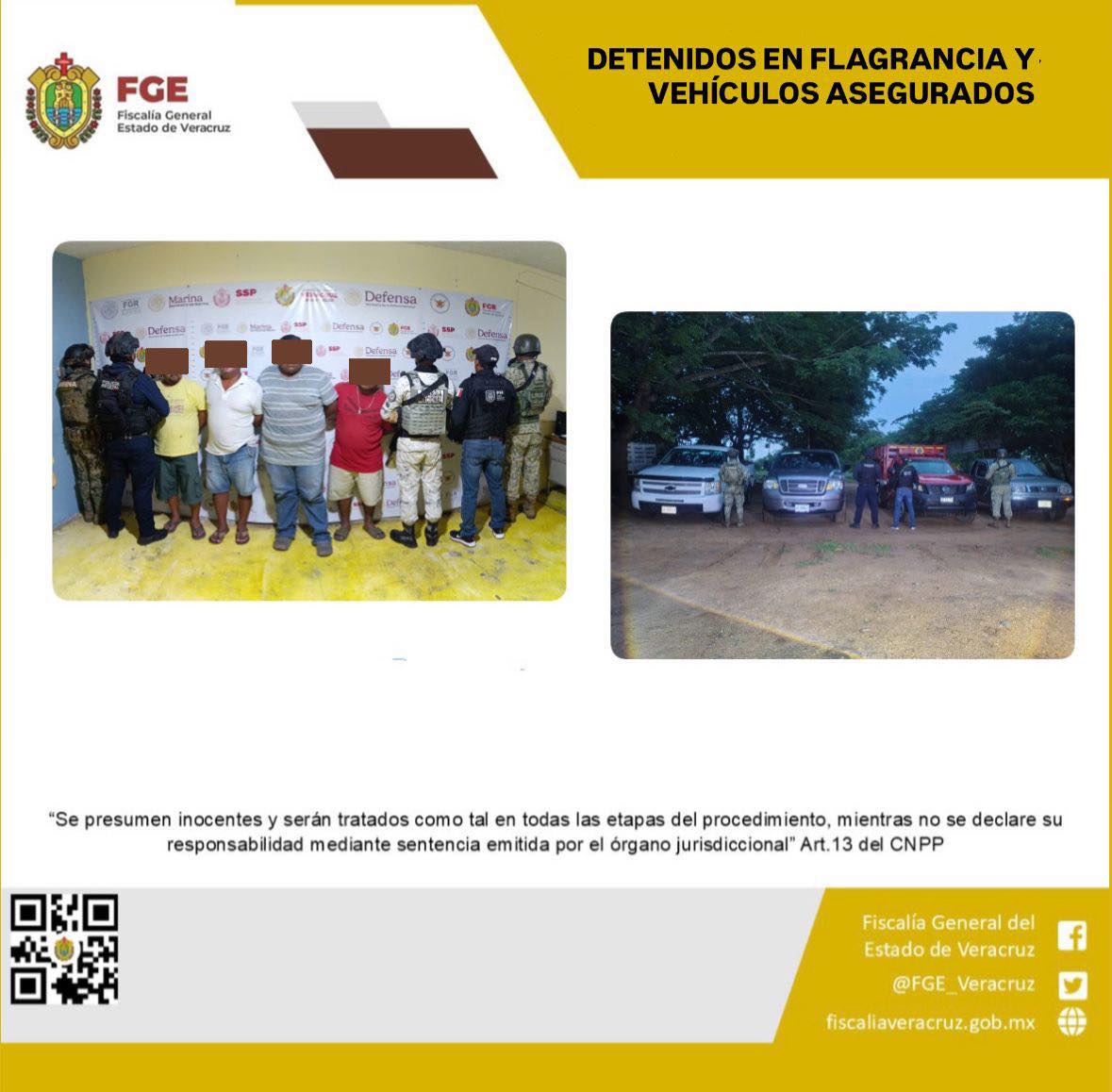 CUATRO PERSONAS DETENIDAS, INMUEBLES Y VEHÍCULOS ASEGURADOS EN OPERATIVO DE CATEO CON FUERZAS FEDERALES Y ESTATALES EN ISLA