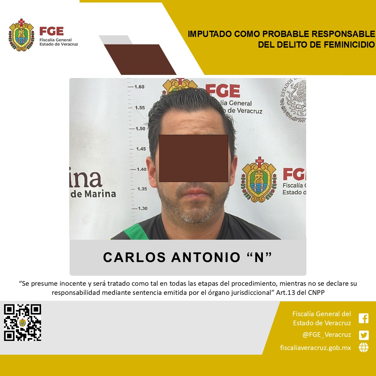 Imputado como probable responsable del delito de feminicidio