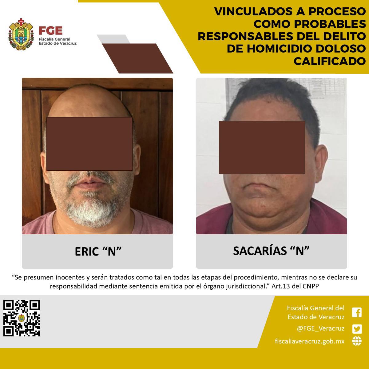 VINCULADOS A PROCESO COMO PROBABLES RESPONSABLES DEL DELITO DE HOMICIDIO DOLOSO CALIFICADO